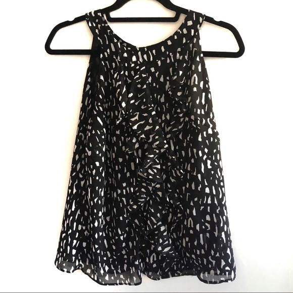 Merona ruffled front sleeveless blouse - Picture 1 of 8